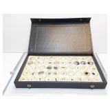 TRAY OF GEM STONES ASSTORED- APPROX. 50PC