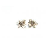 EAR RINGS, STERLING SILVER, 18G