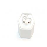 RING, LADYS14K GOLD, ROUND CUT DIAMONDS, 3.1G