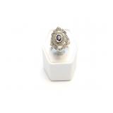 RING STERLING SILVER, NA, MARCASITE 6.6G