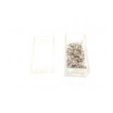 LOT- 14K WHITE GOLD EAR RING BACK + POST, 8.9G
