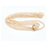 NECKLACE, PEARLS PINK, FRESH WATER