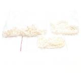 NECKLACE, 3PC, UNSTRUNG RICE PEARLS