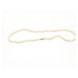NECKLACE, PEARLS, 14K GOLD CLASP