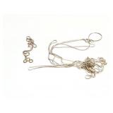 NECKLACE + BRACELET, 5PC, STERLING SILVER, 11G