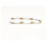 BRACELET, STERLING SILVER W STONE 11G
