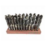 LARGE DRILL BITS IN WOODEN ORGANIZER