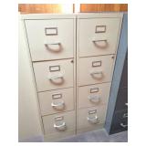 2 tan 4 drawer file cabinets buyer must move