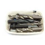 Assorted end mills, reamers, counterbores, tools