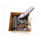 HONES AND STONES LOT- CONTENTS OF BOX