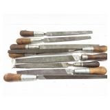 FILES - LARGE LOT OF FILES WITH WOODEN HANDLES