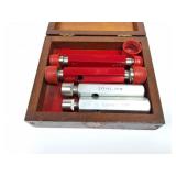 THREAD PLUG GAUGES- IN WOODEN CASE- NPTF