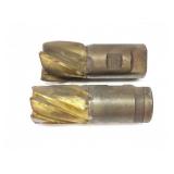 2 LARGE END MILLS- RUBBER COATED