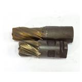 2- LARGE END MILLS- RUBBER COATED