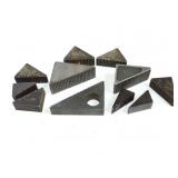 Assorted serrated steel step blocks