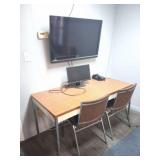 SONT FLAT SCDEEN TV WITH NO REMOTE- HP MONITOR-