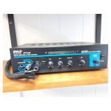 PYLE- PT110- 70V AMPLIFIER W/ MIC TALK OVER