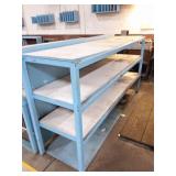 HEAVY STEEL AND PLYWOOD 4 TIER SHELF-