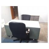 OFFICE FURNITURE- DESK- WOODEN BOOK CASE AND