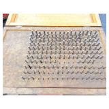 GAUGE PINS IN WOODEN BOX- PARTAIL