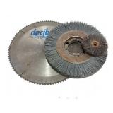 Industrial abrasive wheel brush and saw blade