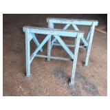 2- HEAVY STEEL SAW HORSES- 6000 LB CAPACITY EACH