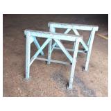 2- HEAVY STEEL SAW HORSES- 6000 LB CAPACITY EACH