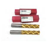 2- 5/8" x 5/8" carbide-tipped roughing end mills