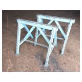 2- HEAVY STEEL SAW HORSES- 6000 LB CAPACITY EACH