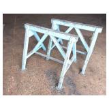 2- HEAVY STEEL SAW HORSES- 6000 LB CAPACITY EACH