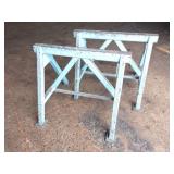2- HEAVY STEEL SAW HORSES- 6000 LB CAPACITY EACH