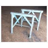 2- HEAVY STEEL SAW HORSES- 6000 LB CAPACITY EACH