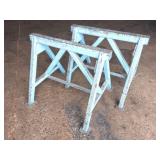 2- HEAVY STEEL SAW HORSES- 6000 LB CAPACITY EACH