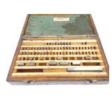 STARRET GAUGE BLOCKS IN WOODEN CASE