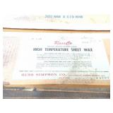 RUSSCO- HIGH TEMPERATURE SHEET WAX- 4 OPENED