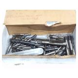 Assorted taps, end mills and reamers