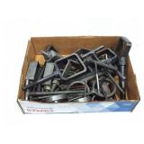 Square-frame tie-down, and compression clamps