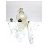 ASSORTMENT OF VINTAGE GLASS BOTTLES
