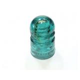 VINTAGE GLASS INSULATOR- PATENTED OCT. 8TH 1907