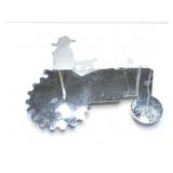 CHROME TRACTOR CUT OUT- APPROXIMATELY 15 INCHES