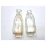 2- VINTAGE MILK BOTTLES