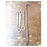 CROW BAR- 2 TURNBUCKLES AMD LARGE EYE HOOK