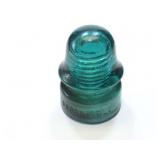 BROOKFIELD VINTAGE GLASS INSULATOR- BLUE