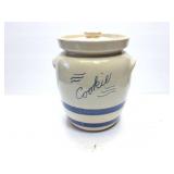 COOKIE CROCK WITH LID- EARLY AMERICAN -