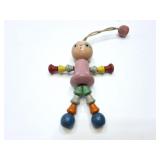 MID CENTURY MARY LOU - WOODEN BEADED NURSEY DOLL-