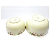 HALL'S SUPERIOR- MIXING BOWLS- 2 BOWLS-