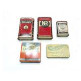 MEDICINAL VINTAGE TINS- 5 ITEMS