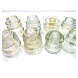 HEMINGRAY GLASS INSULATORS- 8 ITEMS- 45, 46, 6