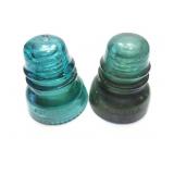 TWO HEMINGRAY 40- VINTAGE GLASS INSULATORS