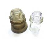 HEMINGRAY 42 AND DOMINION 9- TWO VINTAGE GLASS